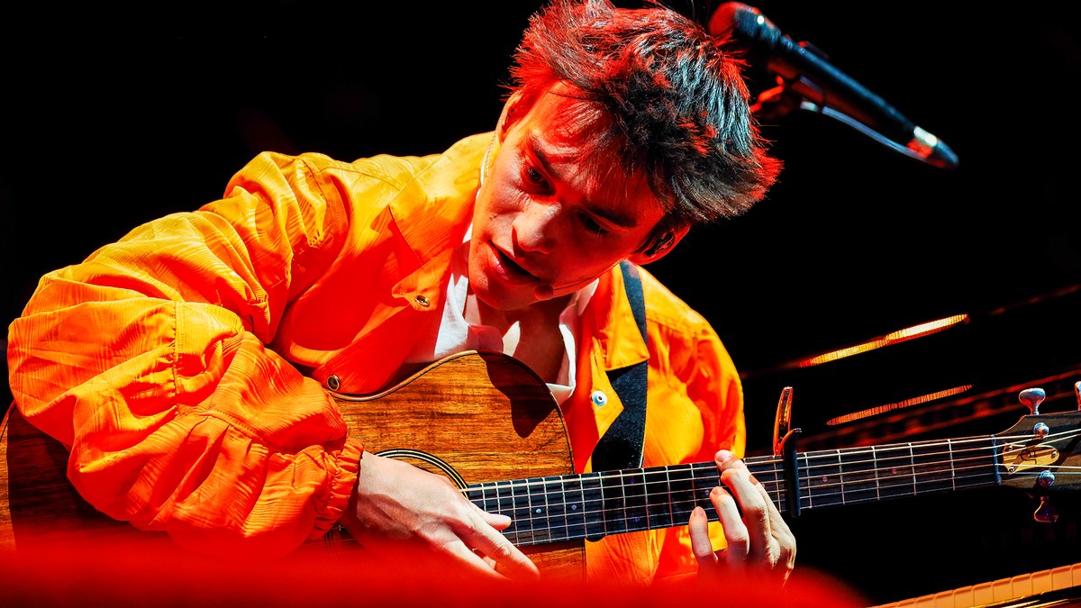 Concertfotografie — festivalpodium en publiek in de avond